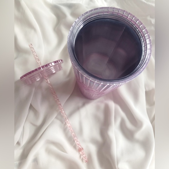 Starbucks 2021 Summer Pink and Blue Grid Kaleidoscope 24 oz Venti Tumbler - Picture 4 of 4